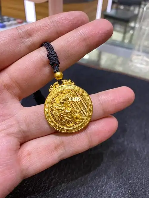古法金龙牌吊坠