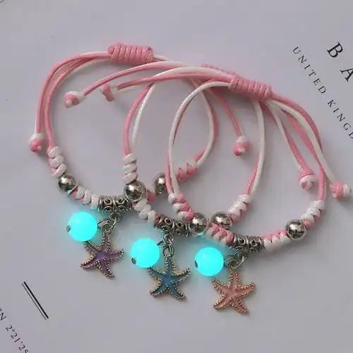 闺蜜手链磁铁三人款可爱吸铁石二人夜光儿童姐妹信物一对小学生夜光fl