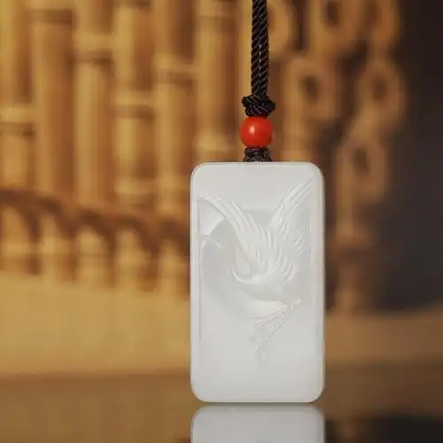 和田玉玉雕 仙鹤献瑞