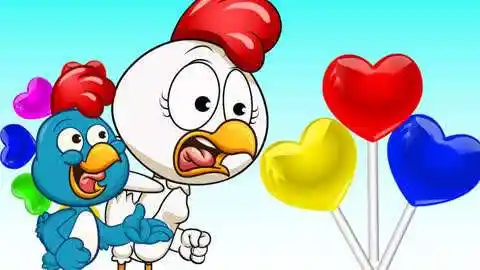 瘦鸡动画:小蓝鸡订购心形棒棒糖,成功追到小鸡女友!