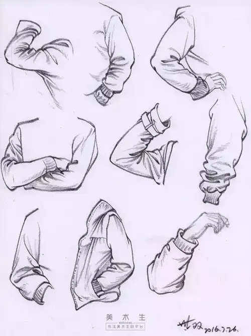 【图片】干货 | 领略速写衣褶刻画,教你轻松摆平衣褶【美术生吧】
