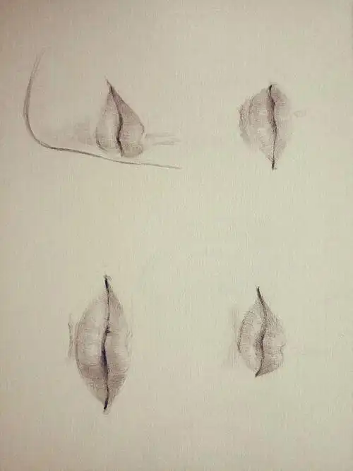 素描人物的嘴唇怎么画