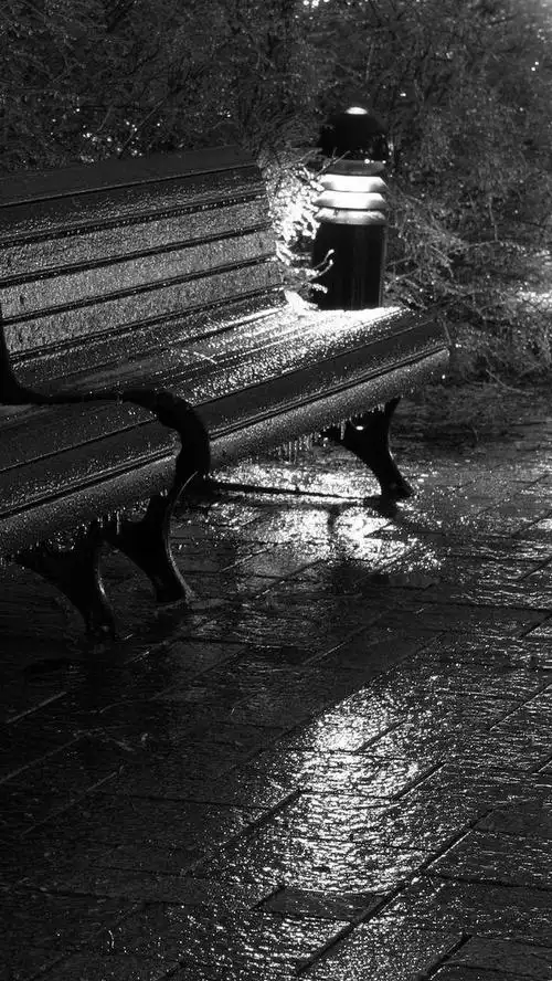 唯美意境孤独长椅