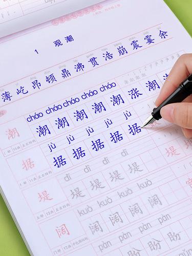 四年级五年级六年级上册下册练字帖同步练字本人教版小学生正楷初学者