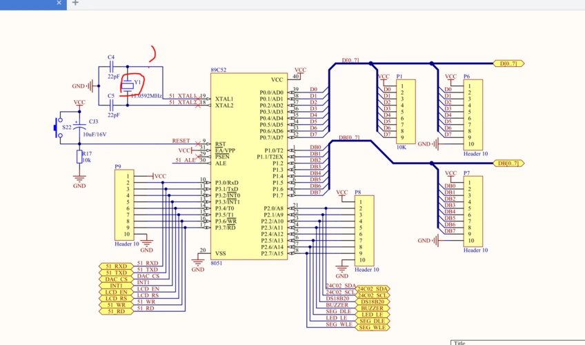 51单片机原理图元件是什么