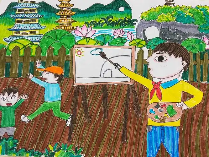 脱贫感党恩 奋进新起点——记桂林市育才融创实验学校"家乡新貌"绘画