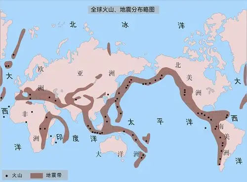 全球火山,地震分布略图中国火山,地震分布略图火山机构示意图火山景观