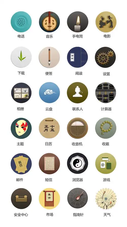 中国风手机icon|ui|图标|she设青年 - 原创作品 - 站酷 (zcool)