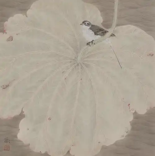 当代花鸟|折枝竹荷,雀鸟翻飞,孙玮的新工笔画