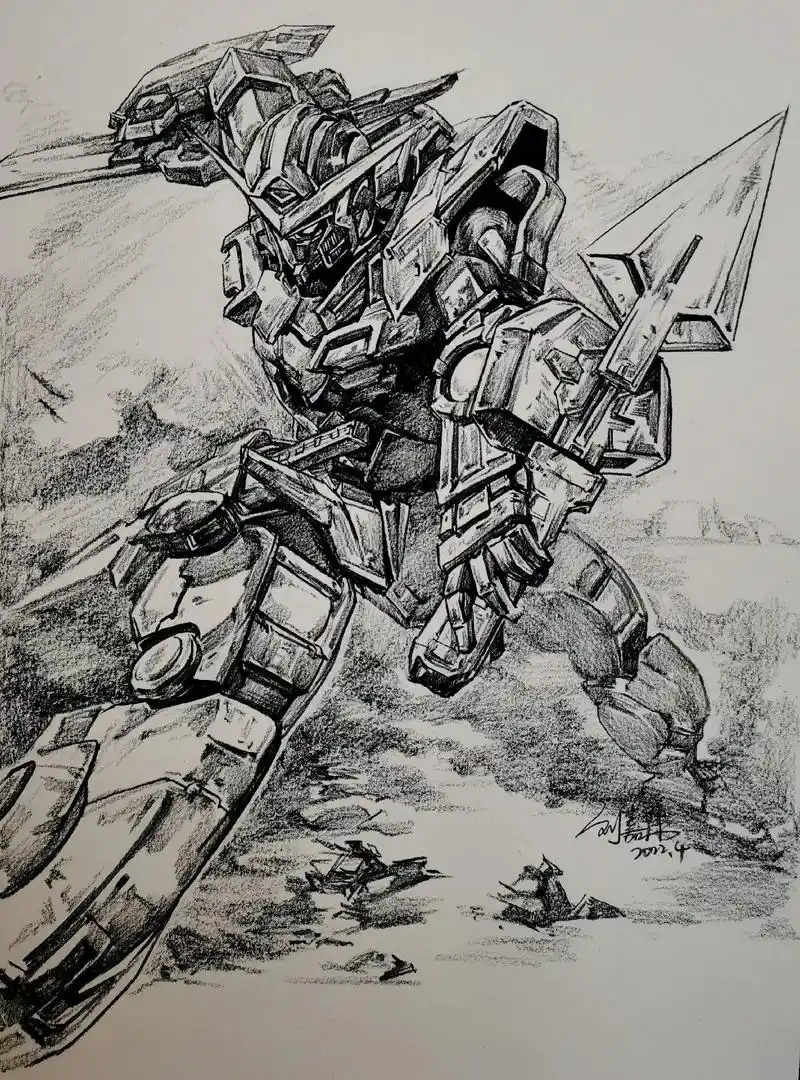 高达#速写人物 #美术生 #高达  - 抖音