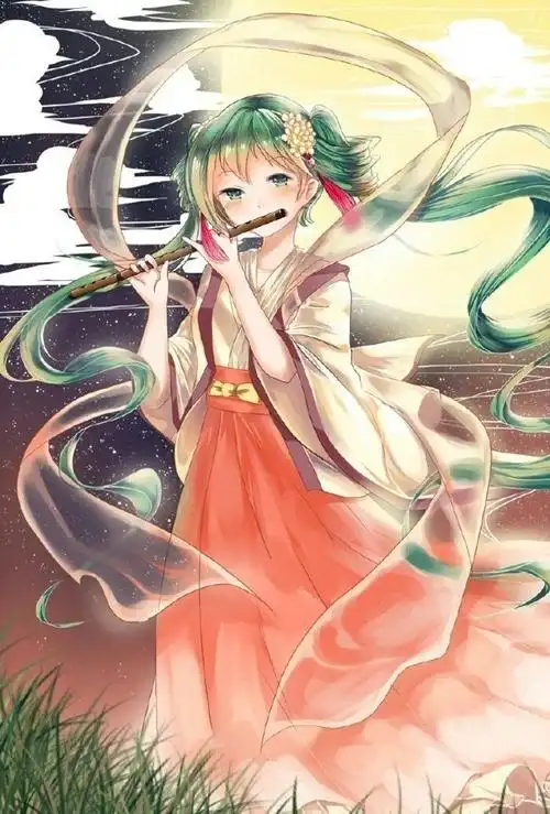 插画 动漫女头 高清头像 初音 古风