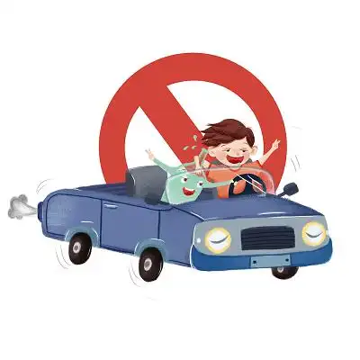 搂着酒瓶喝酒开车禁止酒驾违法不顾及别人的生命安全交通安全