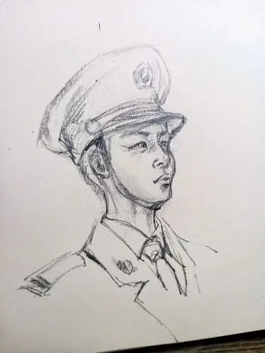 画一个兵哥哥,是不是一脸正气!