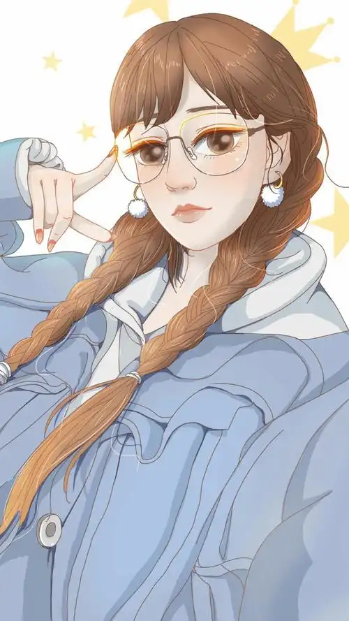 影视 女生 q版 微信 qq 微博 )女孩 韩国唯美插画手绘动漫卡通可爱