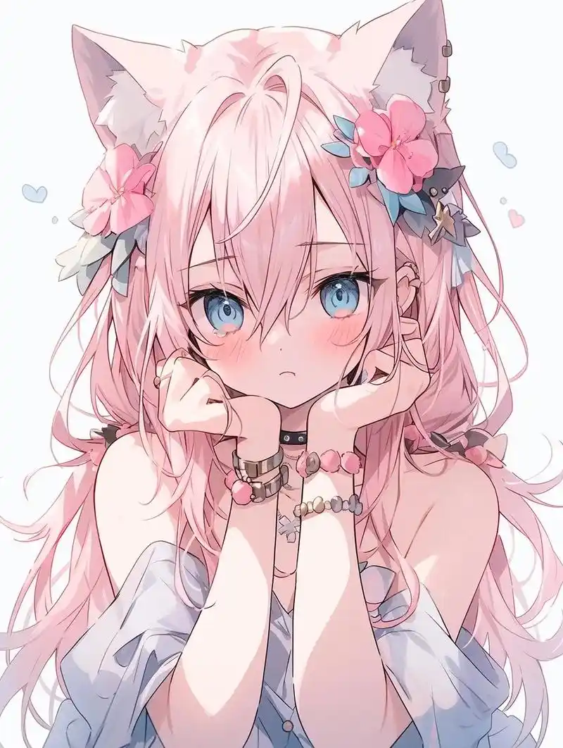 粉丝猫耳女孩.#优质头像 #二次元 #超萌 #我的新头像 - 抖音