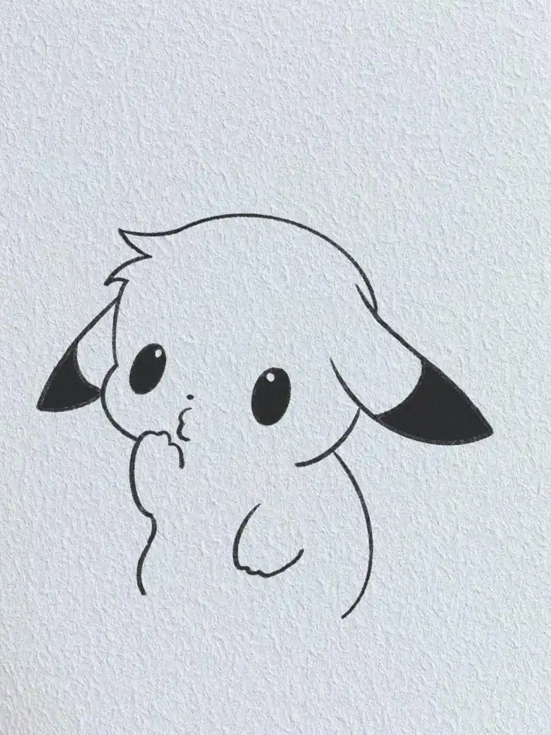 可爱简笔画教程/捕捉一只小皮卡丘 pika pika