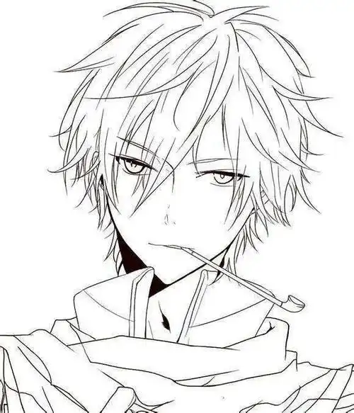 黑白线稿动漫人物线稿赶紧收藏起来