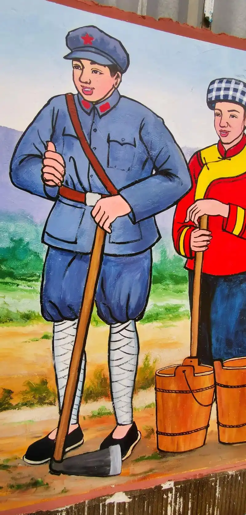 红军帮我们布依族老百姓挖井的故事,从创作到绘画完成用一周的时 - 抖