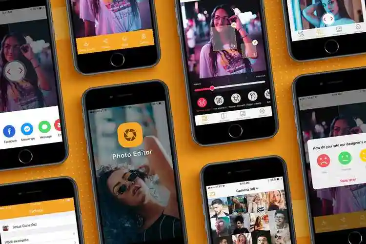 照片摄影编辑修图app应用ui设计套件photoeditoruikit