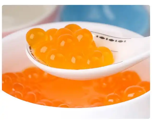 真至味 风味爆爆珠 1.2kg海藻膜爆爆球奶茶商用原料 爆爆蛋 百香果味