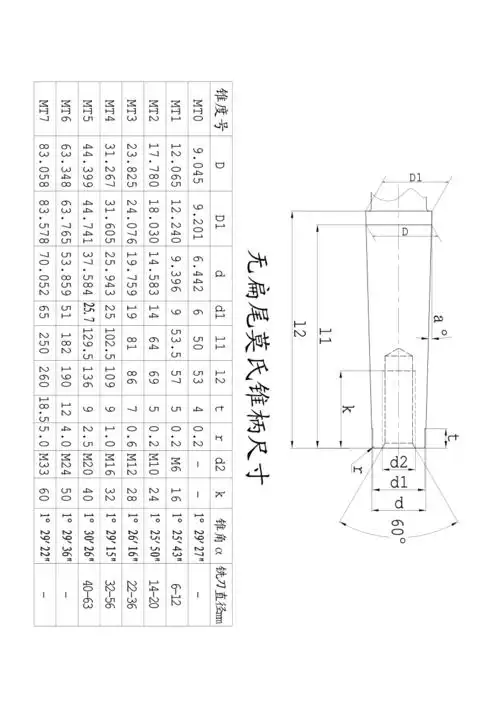 无扁尾莫氏锥柄尺寸pdf