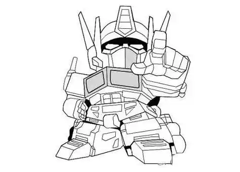 高达简笔画 q版独角兽高达简笔画