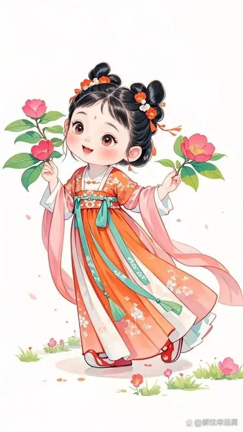 她是春日里最动人的风景,充满了汉服卡通图片汉服卡通汉服卡通人物