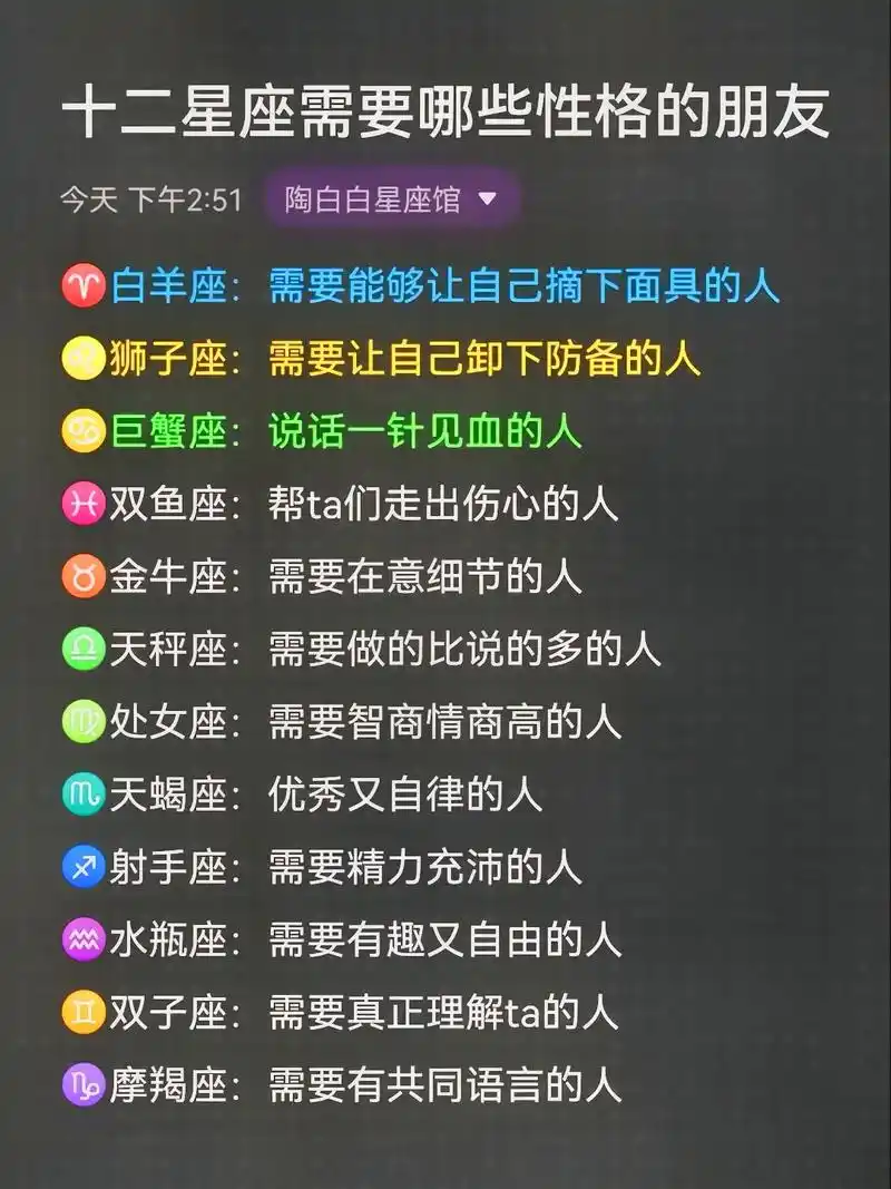 十二星座需要哪些性格的朋友.#十二星座性格分析 #命中注定的 - 抖音