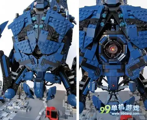 看乐高积木版《质量效应3》收割者机甲模型