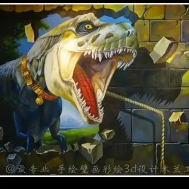 彩绘墙画3d壁画