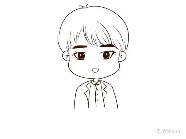 刘昊然郑爽q版头像简笔画手绘教程刘昊然郑爽