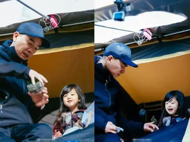 特别是硬朗的陈小春,他刚刚还在用黑脸与儿子jasper交谈,下一刻,他就