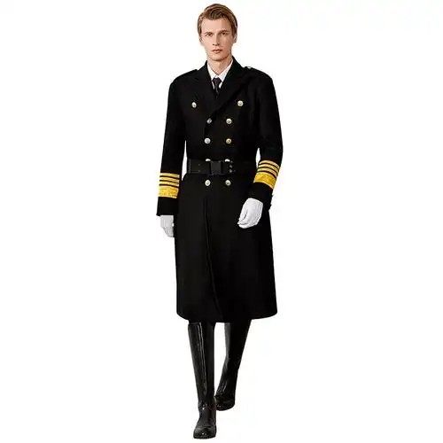 冬季礼宾加厚外衣羊毛海军英伦毛呢毛呢大衣