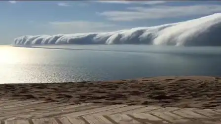 极其罕见的海啸云,仿若灾难片场景变成了现实!这就是大自然的力量