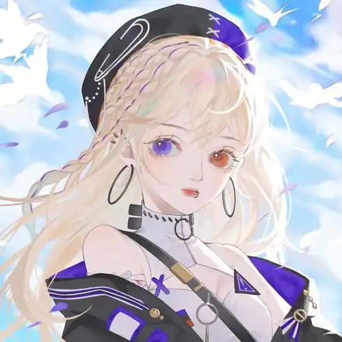 绝美神仙彩色异瞳动漫女头