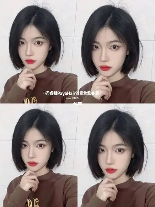 灵动俏皮免打理齐肩短发适合方圆脸肉脸