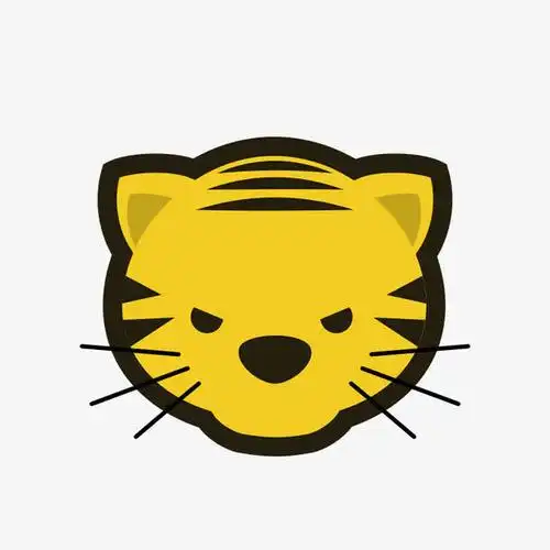 卡通手绘小老虎头