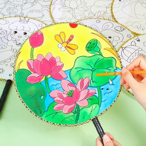 18成交117套创意小动物图案扇子儿童学生夏季手摇小扇子广告扇幼儿园