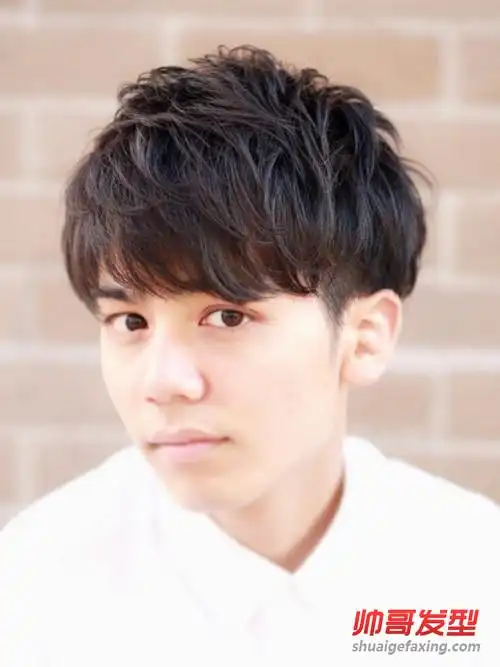 男学生适合的烫发高中生大学生帅气的发型
