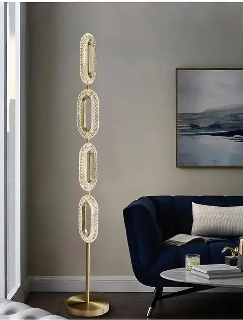 轻奢落地灯全铜卧室床头极简后现代创意贝壳客厅沙发边站立式 台灯