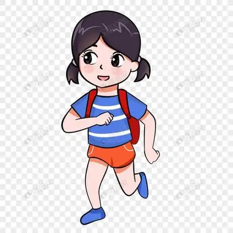 小女孩简笔画步骤图跑步的卡通简笔画图片展示女生奔跑手绘美女跑步