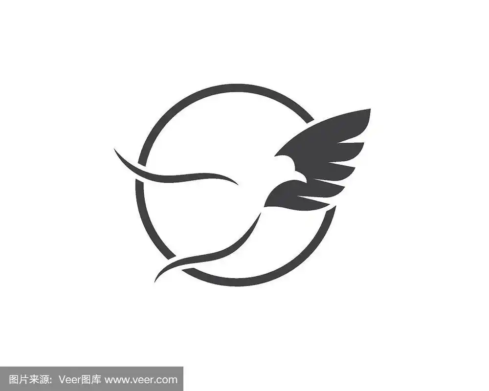 鹰鹰鸟标志模板矢量