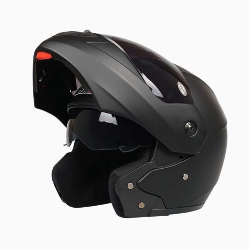 电瓶电动摩托车头盔灰男女士半全盔冬季保暖揭面盔四季通用安全帽