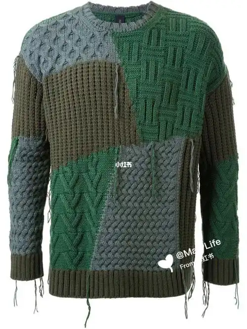 喜欢收集的拼色棒针编织毛衣ins分享2