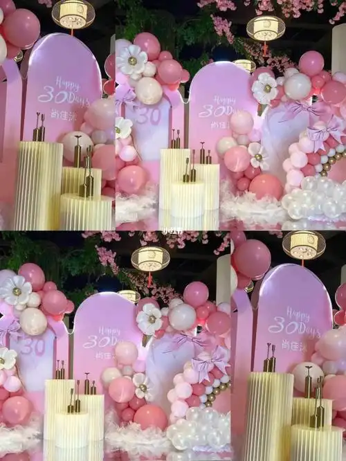 活动方案图片,中大型宝宝周岁活动现场布置简单又实用 拍照又好看