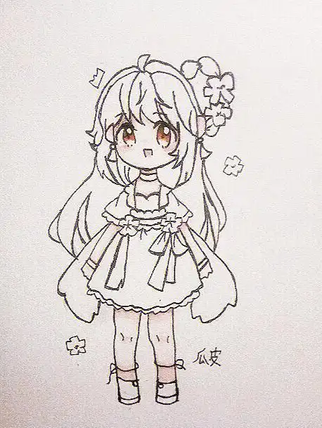 闲来无事画一只野生花小楼