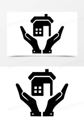 张开双手,一家图标