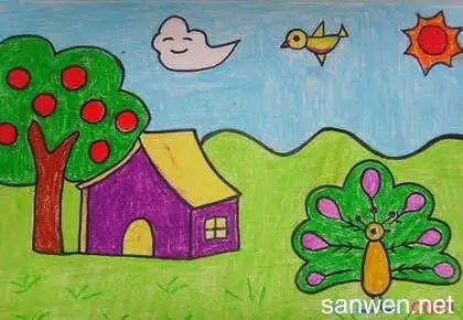 小学生绿色环保图画