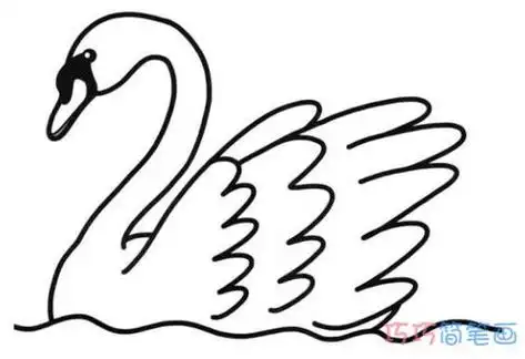 简单好看的动物画之小鸭子水中游儿童蜡笔画图片大全虾简笔画图片大全