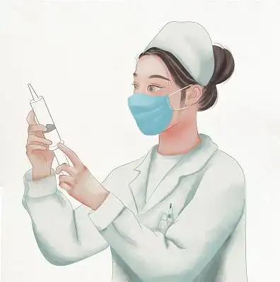 水彩护士节日打针白衣天使元素水彩护士节护士元素